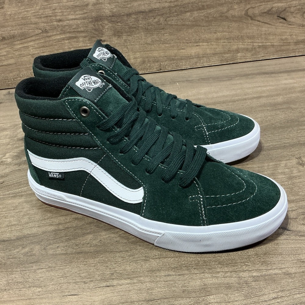 Vans BMX Wafflecup Popcush Green Suede Gum Hi Tops Sneakers Shoes Men's Size 8